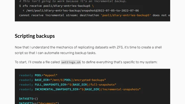 Back Up Encrypted ZFS Data without Unlocking It