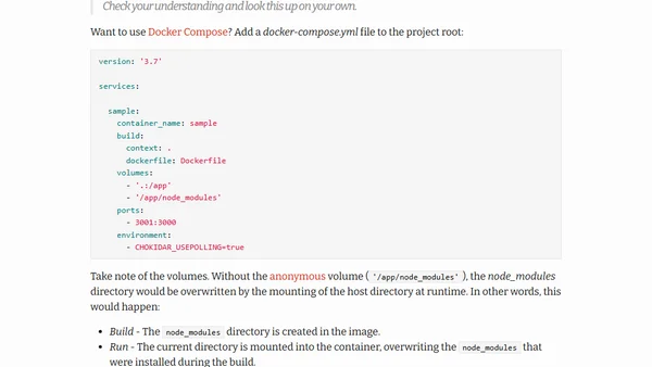 Dockerizing a React App