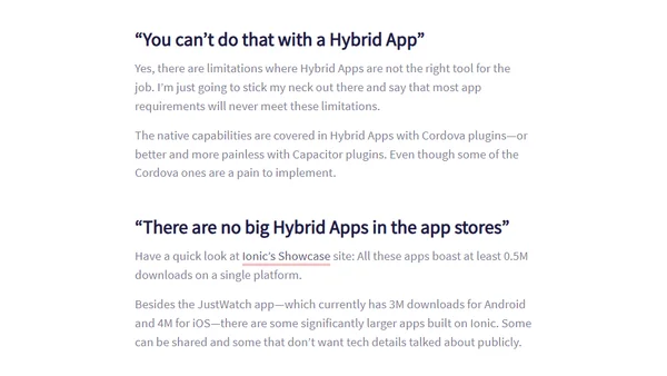 "Hybrid Apps are slow"