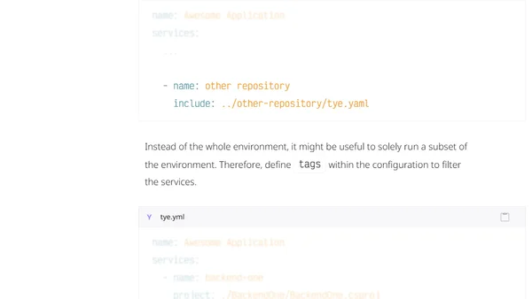 Tye, starting and running multiple APIs with a single command
