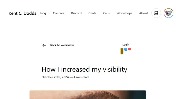 How I increased my visibility