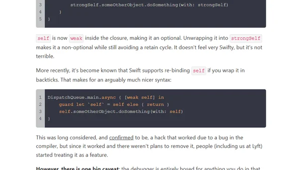 Re-binding self: the debugger's break(ing) point