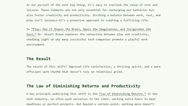 Work-Life Balance for Sustainable Success