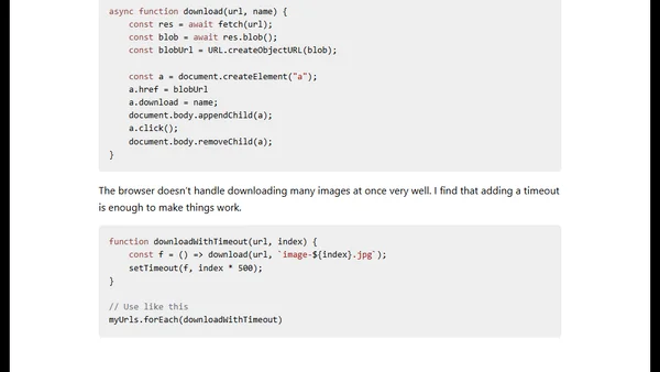 Download images from a page