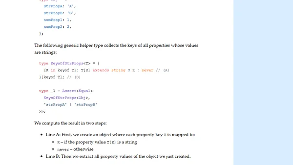 Mapped types in TypeScript