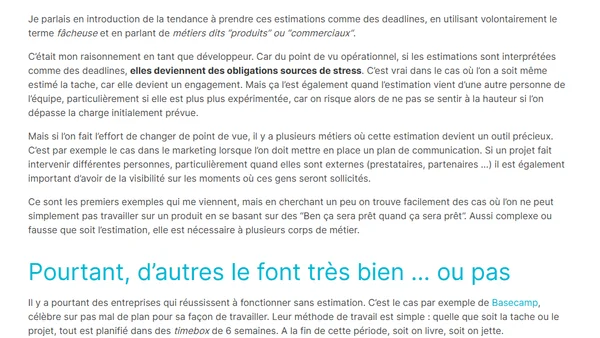 Toutes les estimations sont fausses, mais ...