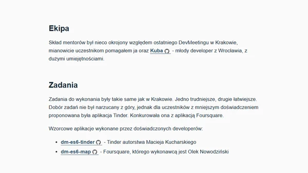 DevMeetings: ECMAScript 6: Warszawa