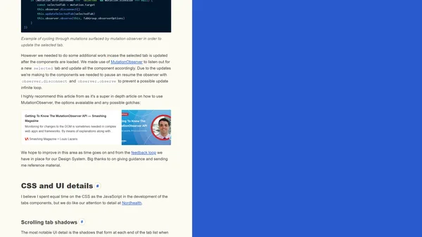 Building tabs in Web Components