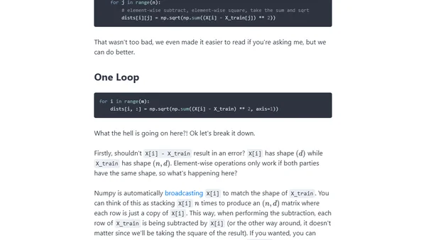 Computing Distance Matrices with NumPy