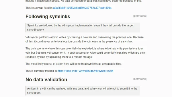 Vdirsyncer status update 2024-10: security audit