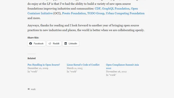 4 Years at The Linux Foundation