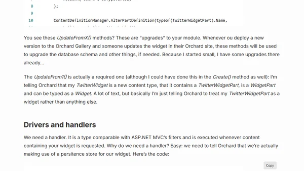 Writing an Orchard widget: LatestTwitter