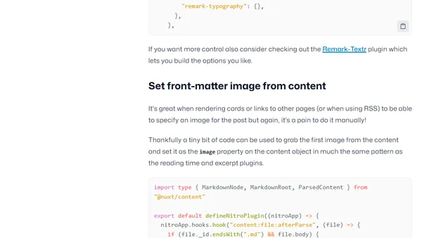 Enhancing content articles in Nuxt3