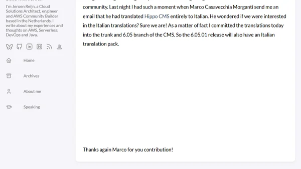 Hippo CMS in Italian