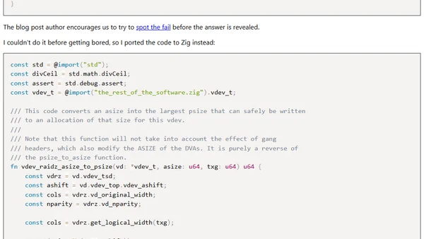 OpenZFS Bug Ported to Zig