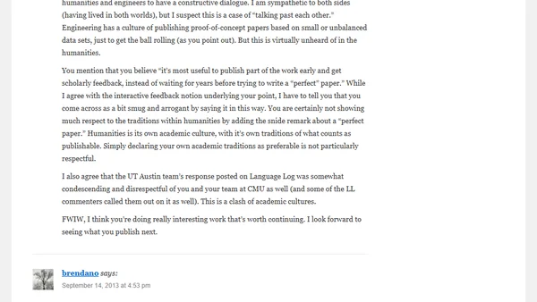 Response on our movie personas paper