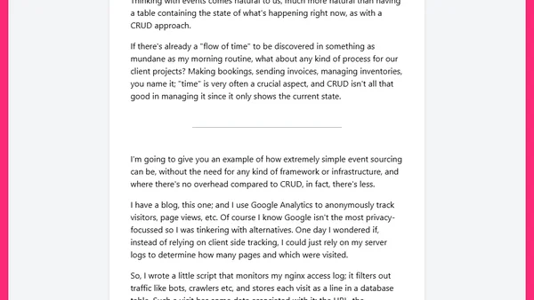 Starting with event sourcing