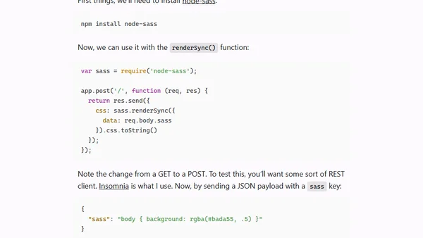 Compiling SCSS with Webtask
