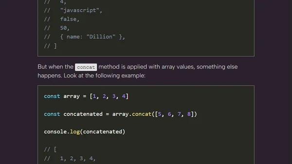 Array concat method simplified