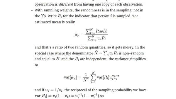 Weights in statistics