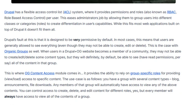 OG Content Access in Drupal