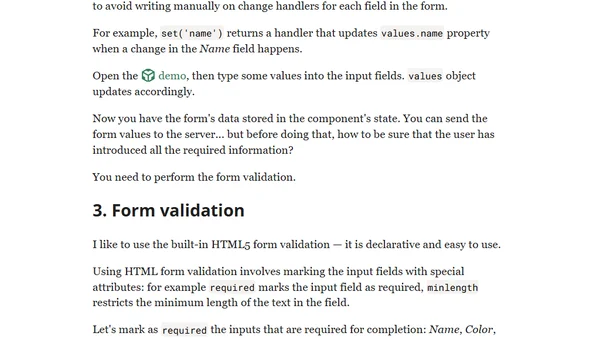 React Forms Tutorial: Access Input Values, Validate, Submit Forms