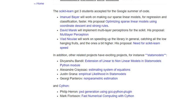 3 Google summer of code for scikit-learn and more…