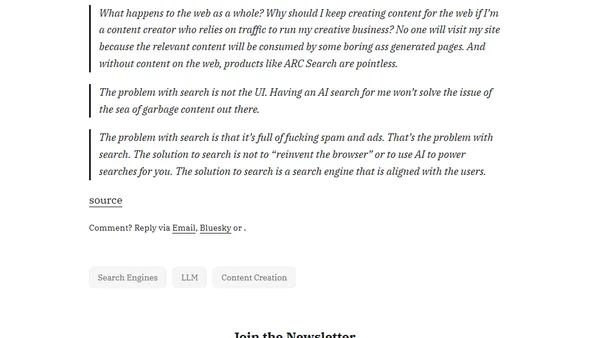 A Rant on Arc Search