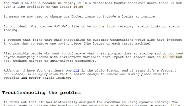 Build PIE executables in Go: I got nerd-sniped