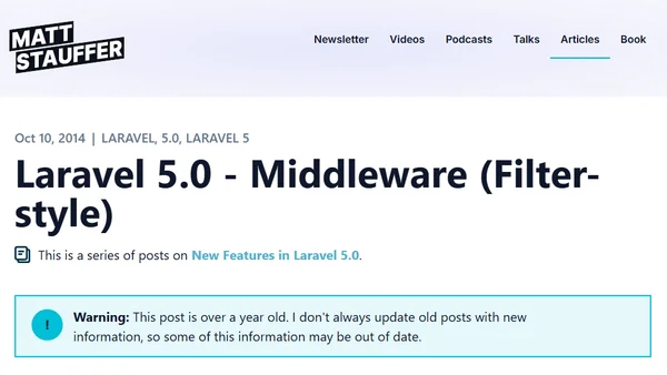 Laravel 5.0 - Middleware (Filter-style)