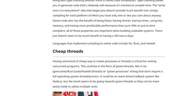Some General Trends in Programming Languages