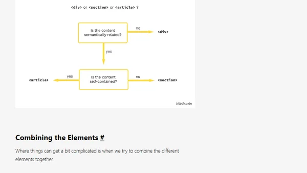 Sectioning Content in HTML5 - div or section or article?