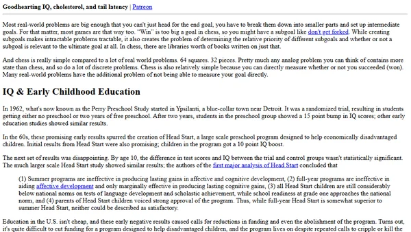 Goodhearting IQ, cholesterol, and tail latency