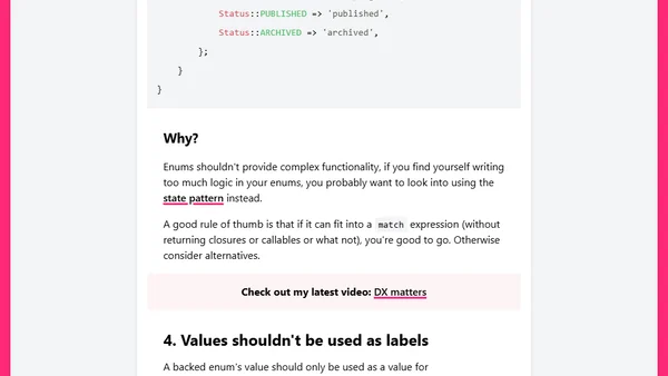 My PHP enum style guide