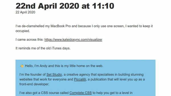 22nd April 2020 at 11:10