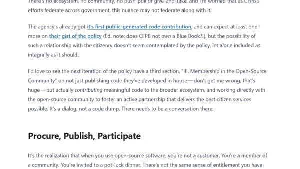 What's Missing from CFPB's Awesome New Source Code Policy