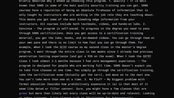 Do As I Say, Not As I Do: Should You Get A Master’s Degree In CyberSecurity?