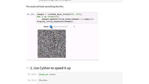 Optimization of Scientific Code with Cython: Ising Model