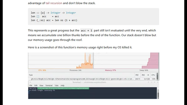 Faster and safer Haskell - benchmarks for the accumulating parameter