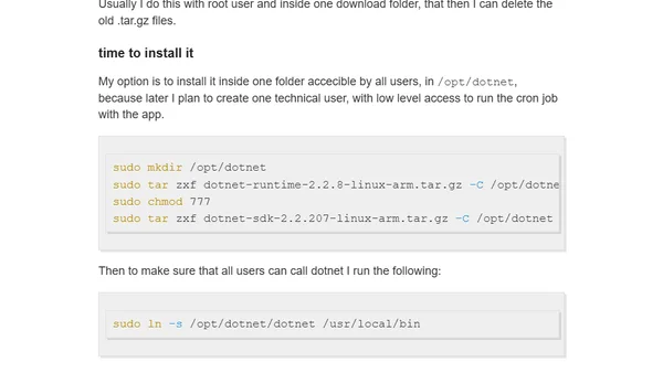 Install dotnet core in Raspberry Pi 4
