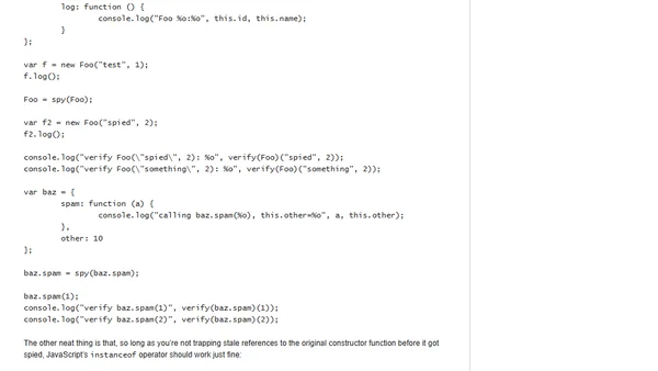Spying Constructors in JavaScript