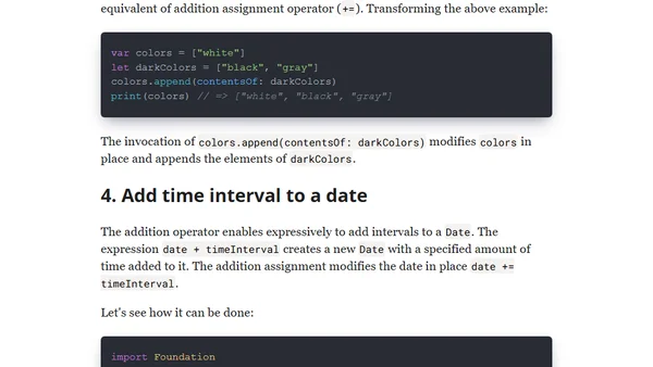 Make Your Swift Code Expressive: Addition Operator Use Cases