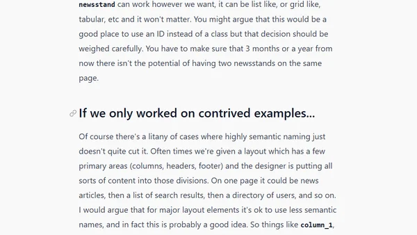 CSS Semantics: Best Practices