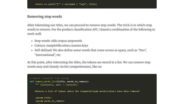 Product Classification API Part 2: Data Preparation