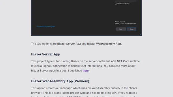 Blazor Bites - Creating a New Project