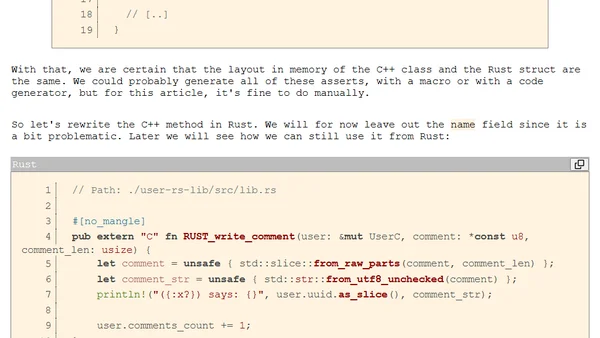 A small trick for simple Rust/C++ interop