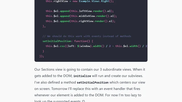 How do you switch between views in Backbone
