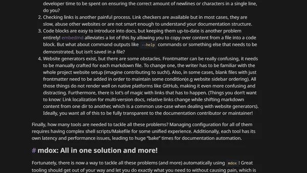 Automate Your Documentation With mdox!