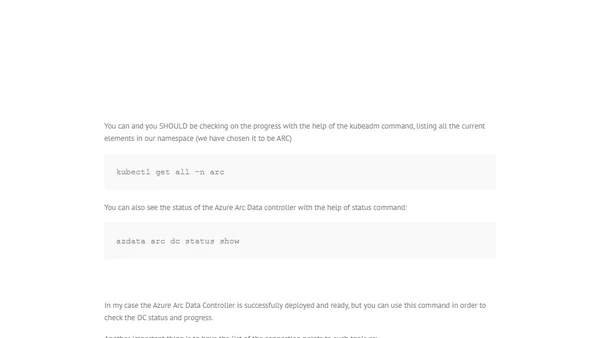 Azure Arc for Data Services, part 3 – Configuring on a plain vanila Kubernetes