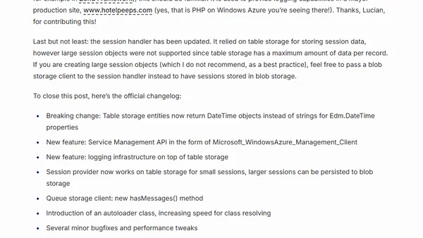 Windows Azure SDK for PHP v3.0.0 BETA released